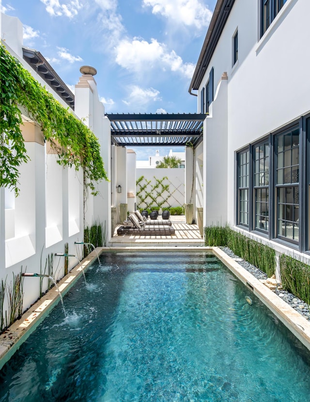 25 Moongate Ct, Inlet Beach, FL 32461 - outdoor pool with a pergola and a patio