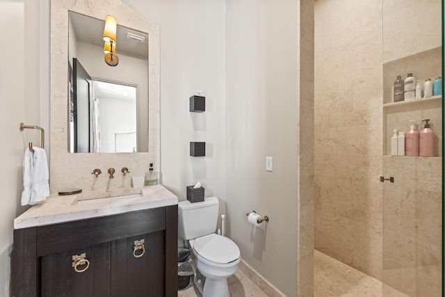25 Moongate Ct, Inlet Beach, FL 32461 - full bathroom featuring vanity, toilet, walk in shower, and baseboards