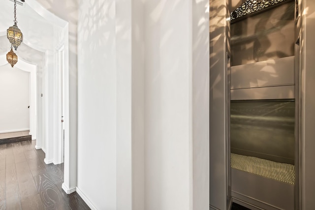 25 Moongate Ct, Inlet Beach, FL 32461 - hall with dark wood-style floors and baseboards
