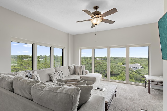 9011 W US Highway 98 # A-601, Miramar Beach, FL 32550 - living room with carpet flooring and ceiling fan