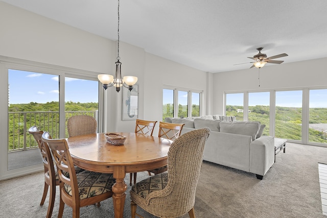 9011 W US Highway 98 # A-601, Miramar Beach, FL 32550 - dining room with a chandelier, plenty of natural light, and light colored carpet