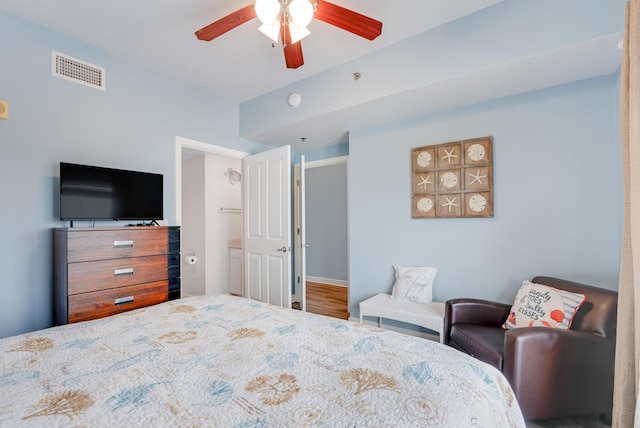 9900 S Thomas Dr Unit 2226, Panama City Beach, FL 32408 - bedroom with a ceiling fan