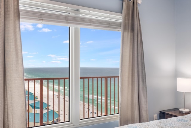 9900 S Thomas Dr Unit 2226, Panama City Beach, FL 32408 - bedroom with view of water and beach