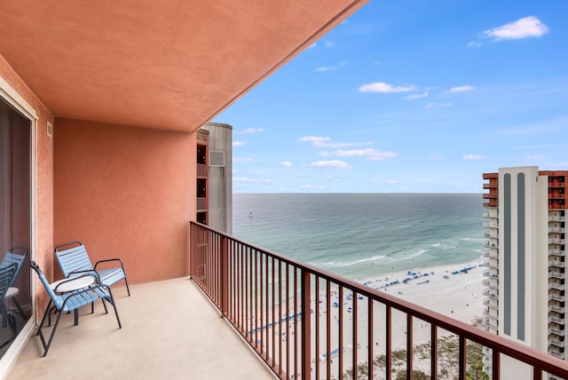 9900 S Thomas Dr Unit 2226, Panama City Beach, FL 32408 - balcony featuring view of water and beach