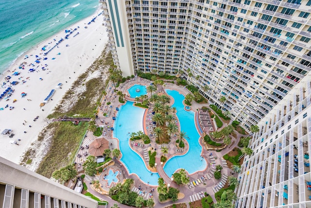 9900 S Thomas Dr Unit 2226, Panama City Beach, FL 32408 - bird's eye view of a pool area and extended coastline