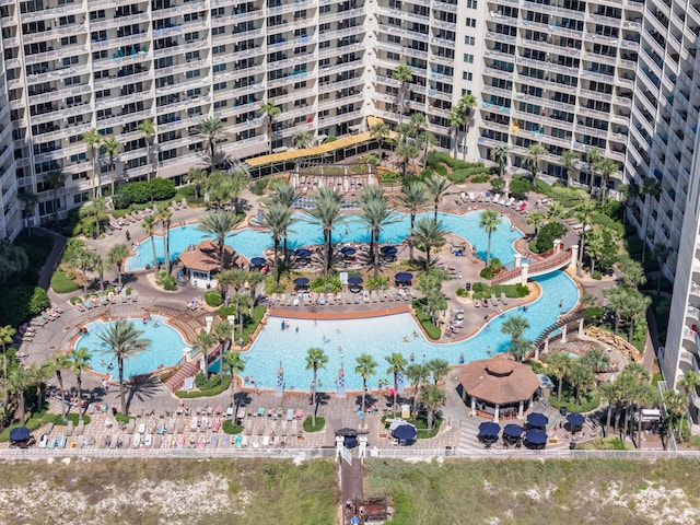9900 S Thomas Dr Unit 2226, Panama City Beach, FL 32408 - aerial view of property's location with a pool area