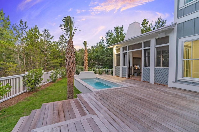 80 Shore Bridge Cir, Inlet Beach, FL 32461 - wooden deck with a sunroom