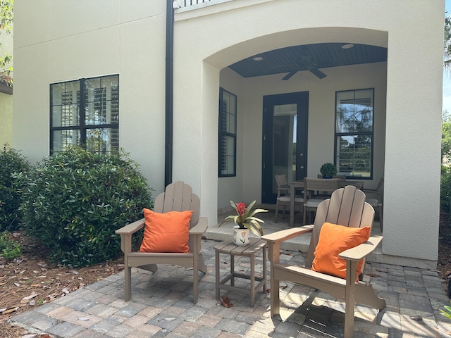 1893 Baytowne Loop, Miramar Beach, FL 32550 - view of patio with outdoor dining area and ceiling fan
