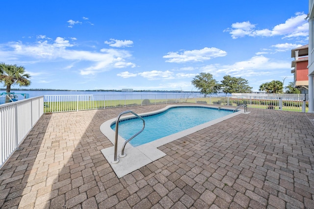 107 Alabama Ave, Lynn Haven, FL 32444 - view of pool with a patio and a water view