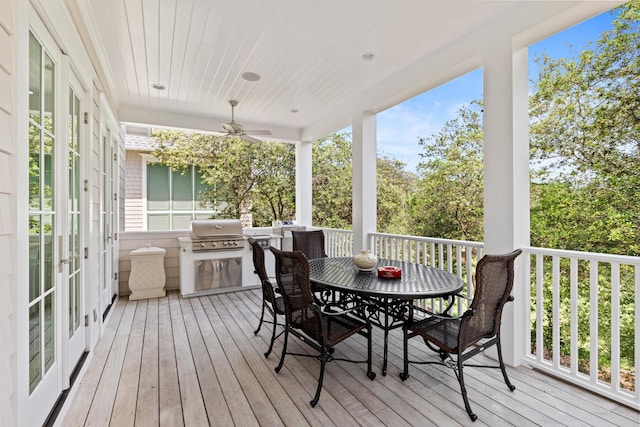 29 Tidal Bridge Way, Watersound, FL 32461 - deck with a ceiling fan and outdoor dining area