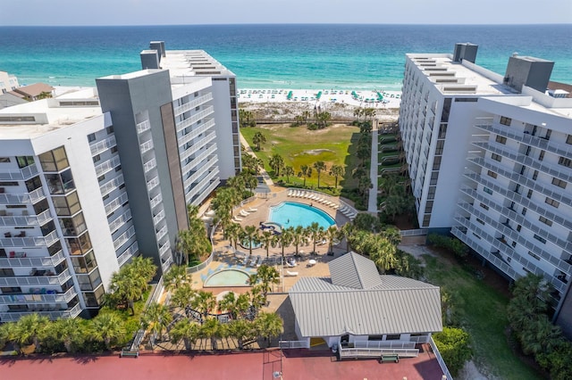 114 Mainsail Dr Unit C28, Miramar Beach, FL 32550 - drone / aerial view of a large body of water and a pool area