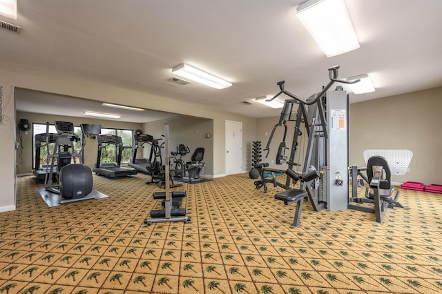 114 Mainsail Dr Unit C28, Miramar Beach, FL 32550 - exercise room featuring carpet flooring and baseboards