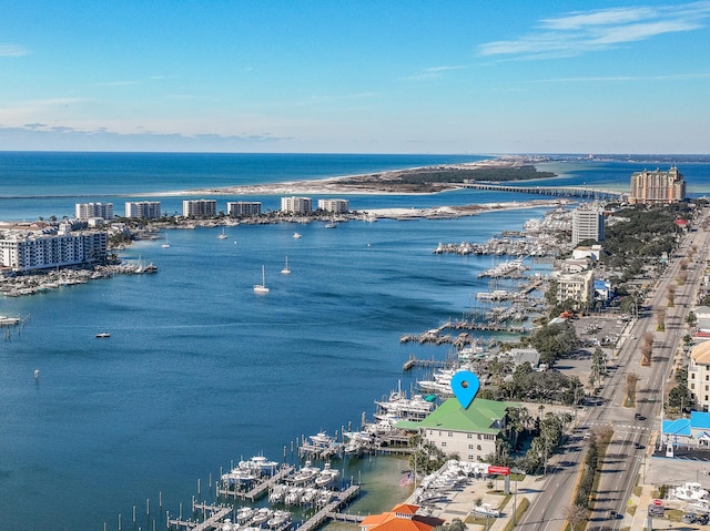 602 Harbor Blvd Unit 201, Destin, FL 32541 - view of urban area with a large body of water and numerous boat docks