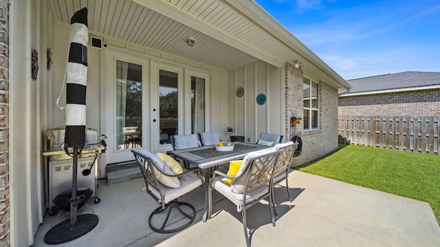 880 Lowery Dr, Fort Walton Beach, FL 32547 - view of patio featuring outdoor dining space and french doors