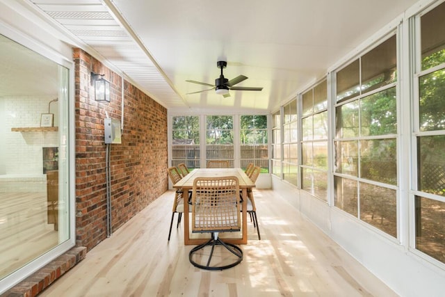 538 22nd St, Niceville, FL 32578 - sunroom / solarium with healthy amount of natural light and a ceiling fan