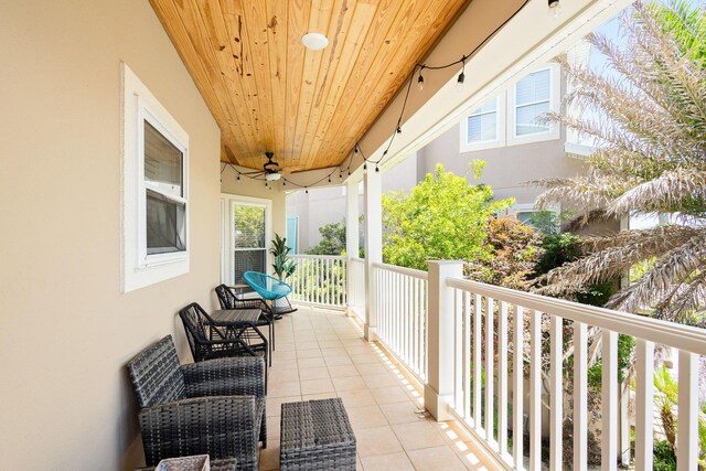 104 Derondo St, Panama City Beach, FL 32413 - balcony with a ceiling fan