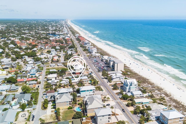 104 Derondo St, Panama City Beach, FL 32413 - aerial view of property's location with waterfront with a beach and nearby suburban area