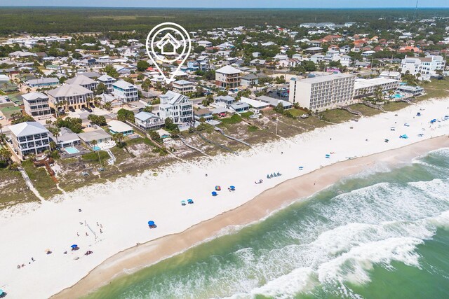 104 Derondo St, Panama City Beach, FL 32413 - bird's eye view of waterfront with a beach