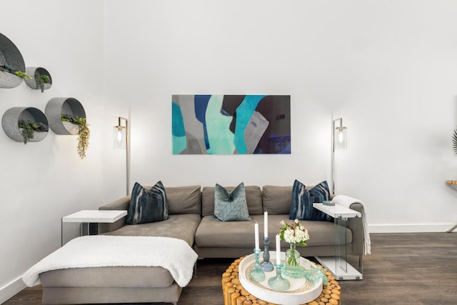 130 Durango Rd Unit 104, Destin, FL 32541 - living room featuring wood finished floors and baseboards
