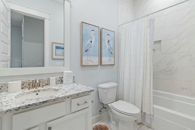 58 E Milestone Dr Unit B, Inlet Beach, FL 32461 - full bath with vanity, toilet, shower / tub combo, and baseboards
