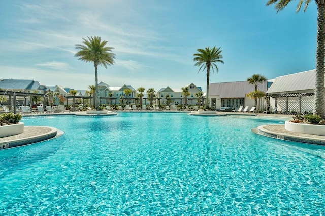 58 E Milestone Dr Unit B, Inlet Beach, FL 32461 - community pool featuring a residential view