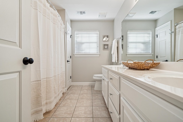 865 Indigo Loop, Destin, FL 32550 - full bathroom with double vanity, toilet, plenty of natural light, and tile patterned flooring