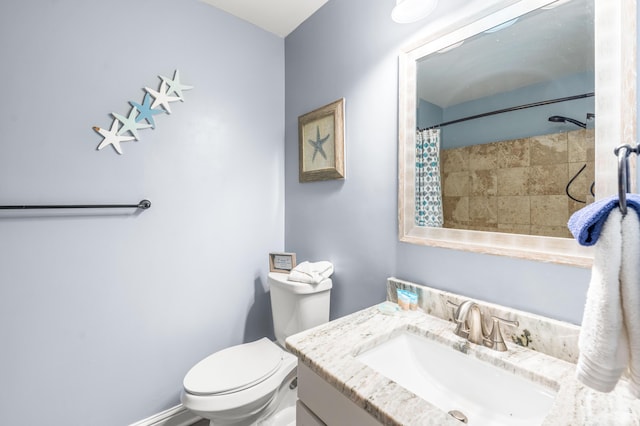 5209 Beachwalk Dr, Miramar Beach, FL 32550 - full bath featuring vanity, toilet, and curtained shower