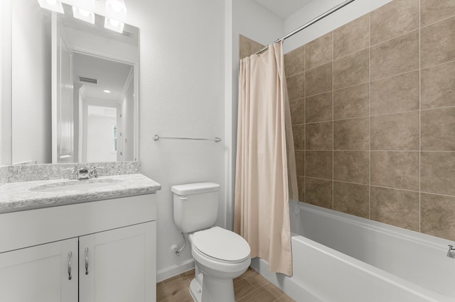 8454 Dreams Float Ct, Panama City Beach, FL 32413 - full bathroom featuring vanity, toilet, and shower / tub combo
