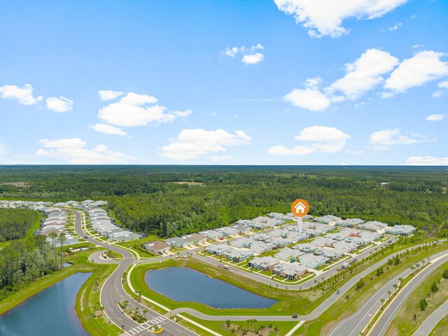8454 Dreams Float Ct, Panama City Beach, FL 32413 - bird's eye view of a forest and a nearby body of water