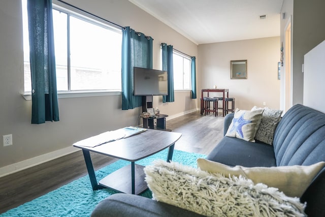 364 Bluefish Dr Unit 102, Fort Walton Beach, FL 32548 - living area featuring wood finished floors and baseboards