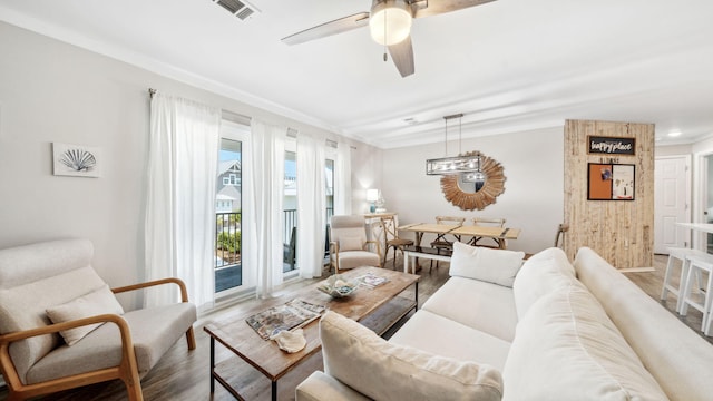 11 Beachside Dr Unit 722, Santa Rosa Beach, FL 32459 - living area with wood finished floors and a ceiling fan