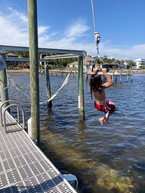 6735 Tidewater Dr, Navarre, FL 32566 - dock area with a water view