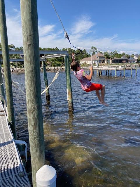 6735 Tidewater Dr, Navarre, FL 32566 - dock area featuring a water view