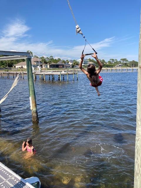 6735 Tidewater Dr, Navarre, FL 32566 - dock featuring a water view