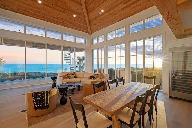 40 Jasmine Cir, Santa Rosa Beach, FL 32459 - sunroom featuring a water view