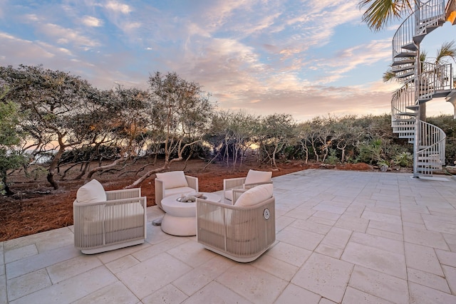 40 Jasmine Cir, Santa Rosa Beach, FL 32459 - view of patio / terrace featuring stairs and an outdoor fire pit