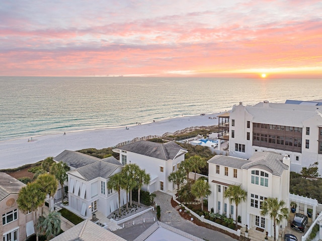 40 Jasmine Cir, Santa Rosa Beach, FL 32459 - aerial view at dusk of view of water and beach