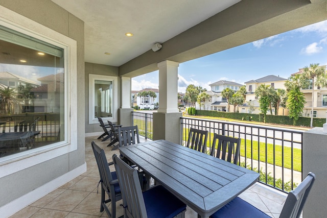 52 Tranquility Ln, Destin, FL 32541 - view of patio / terrace with outdoor dining area and a residential view