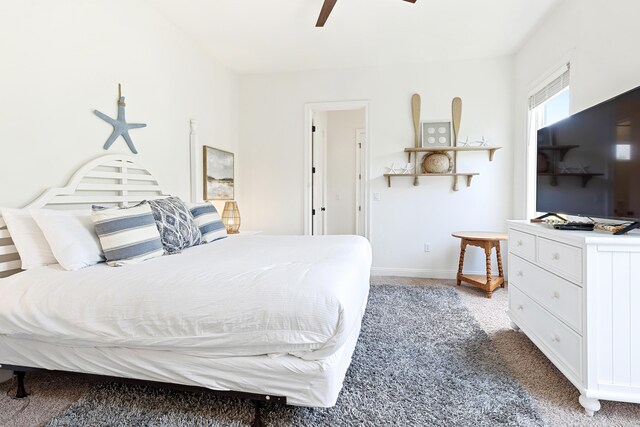 52 Tranquility Ln, Destin, FL 32541 - bedroom featuring light colored carpet, a ceiling fan, and baseboards
