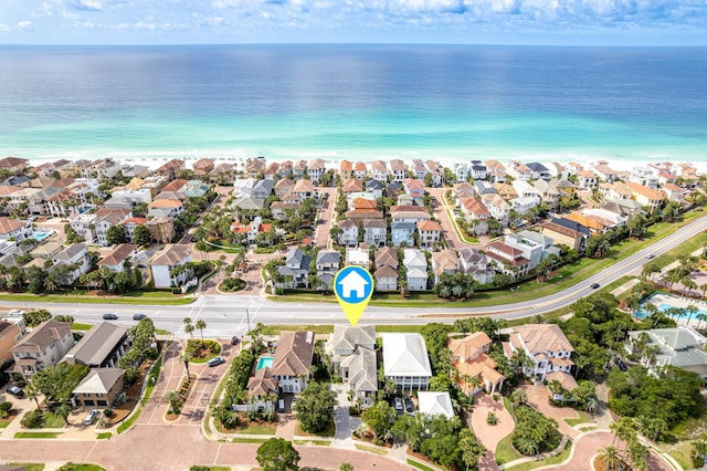 52 Tranquility Ln, Destin, FL 32541 - aerial view of property and surrounding area featuring nearby suburban area and expansive beach