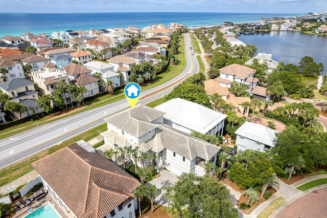 52 Tranquility Ln, Destin, FL 32541 - aerial perspective of suburban area featuring a large body of water