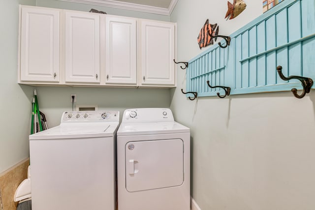 2410 Scenic Gulf Dr Unit 101C, Miramar Beach, FL 32550 - washroom featuring cabinet space, washing machine and dryer, and ornamental molding