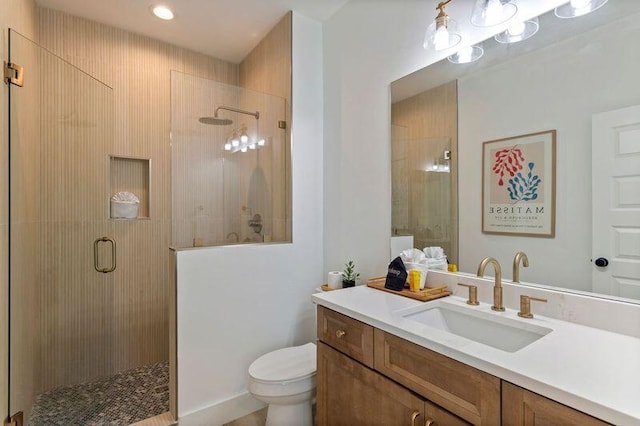 136 Lee Pl, Santa Rosa Beach, FL 32459 - full bath featuring a shower stall, toilet, and vanity