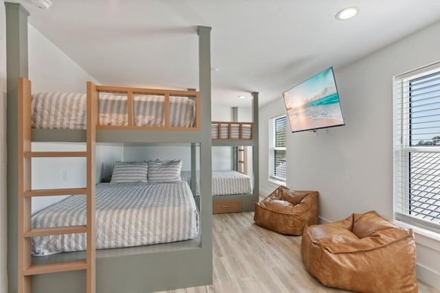 136 Lee Pl, Santa Rosa Beach, FL 32459 - bedroom featuring wood finished floors and recessed lighting