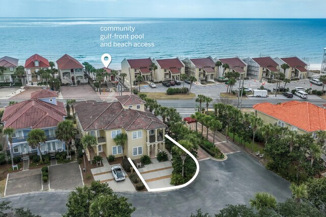 431 La Valencia Cir, Panama City Beach, FL 32413 - aerial perspective of suburban area featuring a large body of water