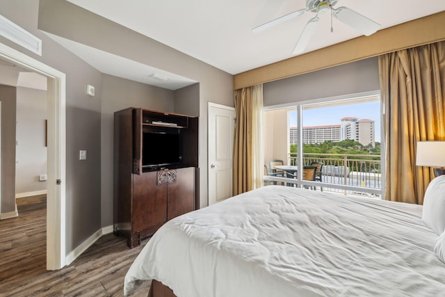 5000 S Sandestin Blvd Unit 6407, Miramar Beach, FL 32550 - bedroom with wood finished floors, baseboards, and a ceiling fan