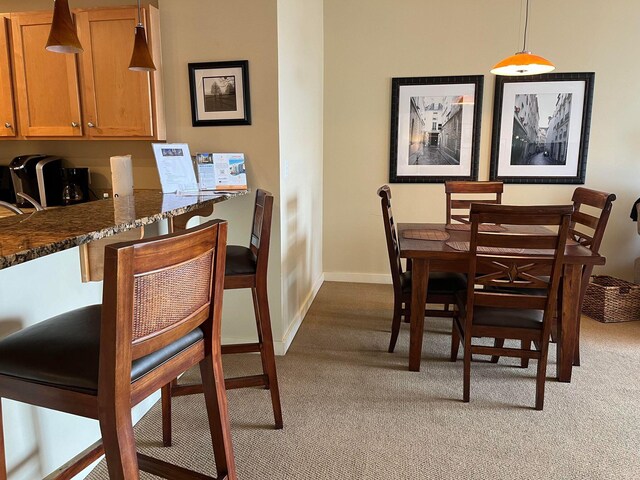 15100 Front Beach Rd Unit 831, Panama City Beach, FL 32413 - carpeted dining room with baseboards