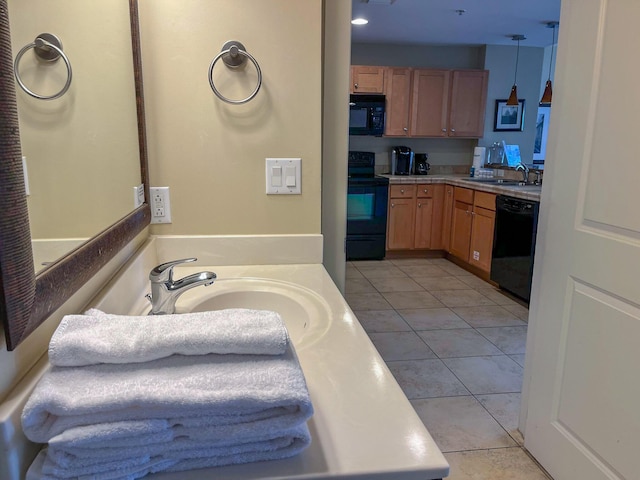 15100 Front Beach Rd Unit 831, Panama City Beach, FL 32413 - bathroom with vanity and tile patterned floors