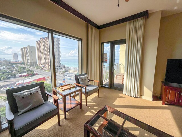 15100 Front Beach Rd Unit 831, Panama City Beach, FL 32413 - sunroom featuring a city view