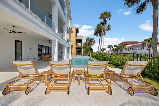 4658 Destiny Way, Destin, FL 32541 - outdoor pool featuring a ceiling fan, a patio, and outdoor dining space